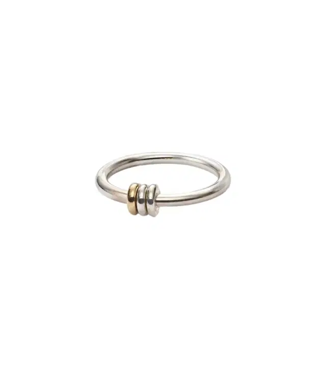 Sirius sterling silver and 18kt gold ring