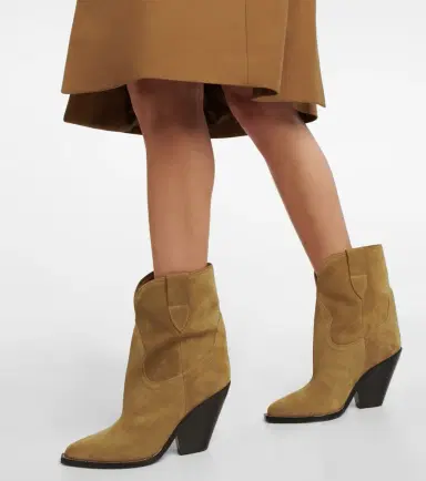 Isabel Marant Leyane suede mid-calf cowboy boots | Thumbnail 7