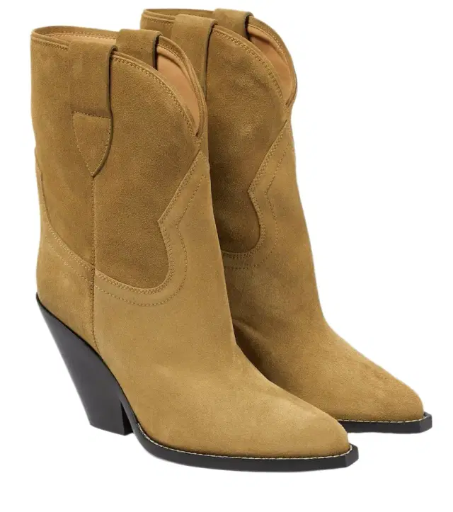 Isabel Marant Leyane suede mid-calf cowboy boots