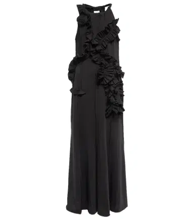 Dries Van Noten Ruffle-trimmed cotton jersey maxi dress | Thumbnail 1