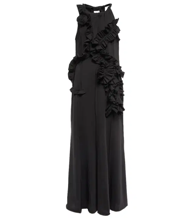 Dries Van Noten Ruffle-trimmed cotton jersey maxi dress
