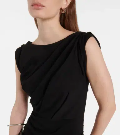Dries Van Noten Gathered cotton jersey midi dress | Thumbnail 4