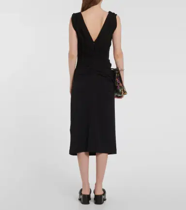 Dries Van Noten Gathered cotton jersey midi dress | Thumbnail 5