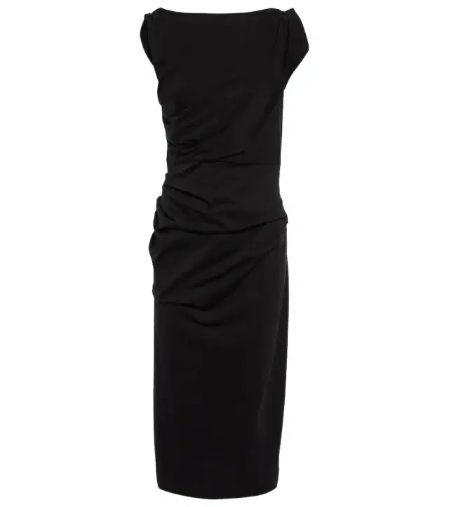 Dries Van Noten Gathered cotton jersey midi dress