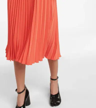MM6 MAISON MARGIELA Pleated crêpe midi skirt | Thumbnail 2
