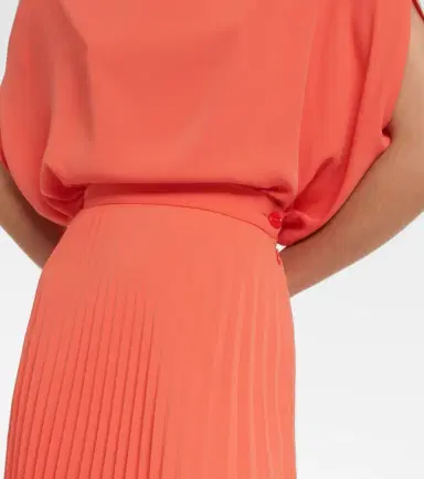 MM6 MAISON MARGIELA Pleated crêpe midi skirt | Thumbnail 4