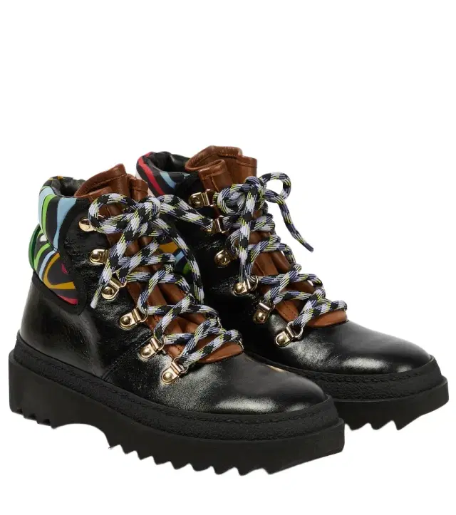 Pucci x Fusalp printed leather ankle boots