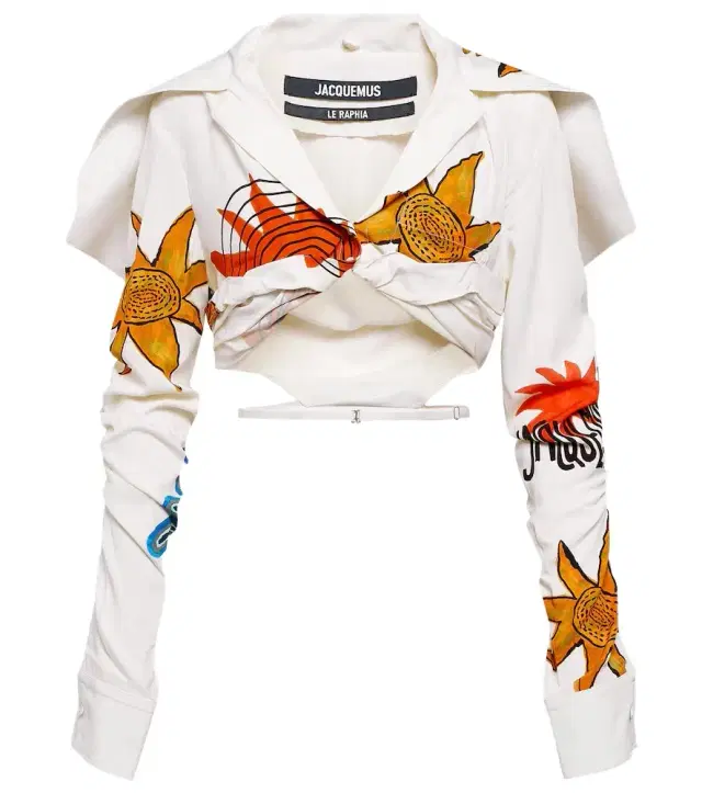Jacquemus La Chemise Meio printed cropped shirt
