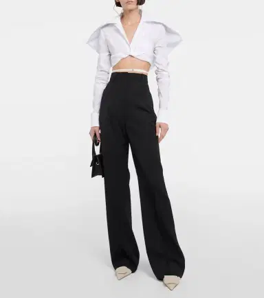 Jacquemus La Chemise Meio cotton cropped shirt | Thumbnail 2 Jacquemus La Chemise Meio cotton cropped shirt | Thumbnail 2