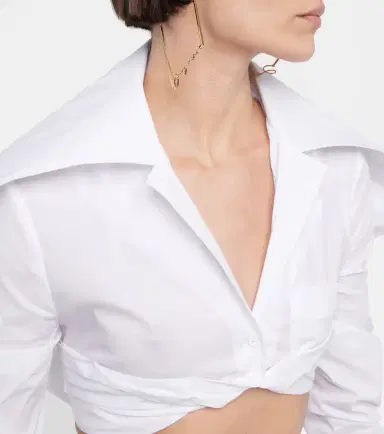 Jacquemus La Chemise Meio cotton cropped shirt | Thumbnail 4 Jacquemus La Chemise Meio cotton cropped shirt | Thumbnail 4