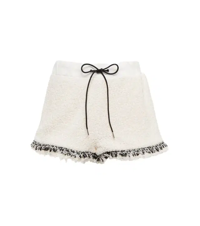 Sacai Drawstring tweed shorts