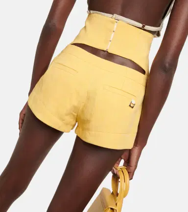 Jacquemus Le Short Areia high-rise linen-blend shorts | Thumbnail 4 Jacquemus Le Short Areia high-rise linen-blend shorts | Thumbnail 4
