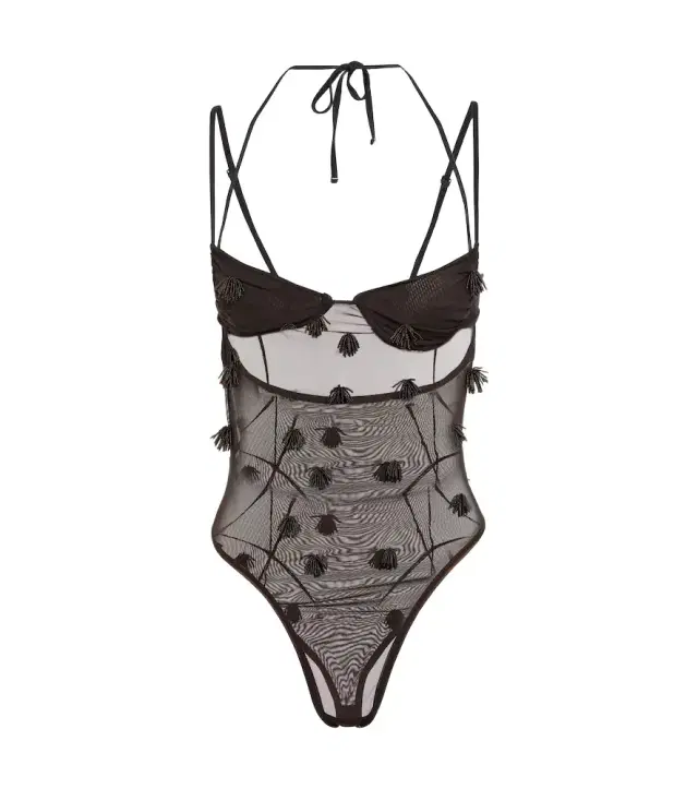 Jacquemus Appliqué mesh bodysuit