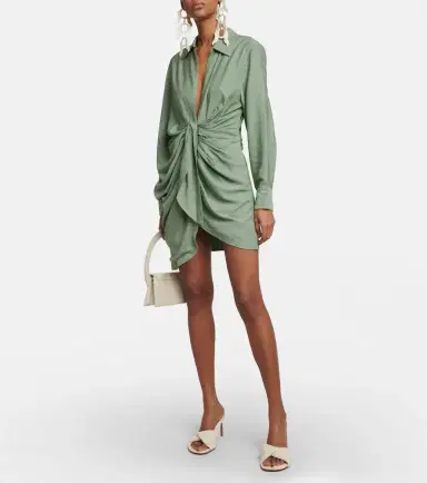 Jacquemus La Robe Bahia tie-detail minidress | Thumbnail 2