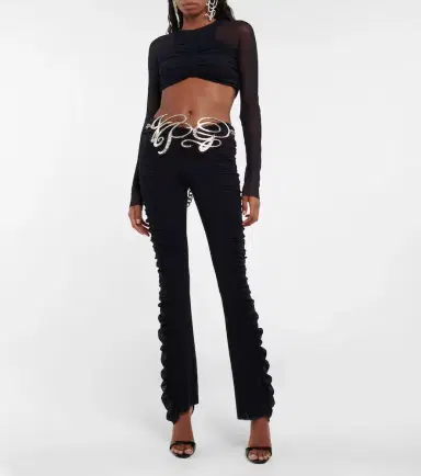 Jean Paul Gaultier Ruched mesh crop top | Thumbnail 5