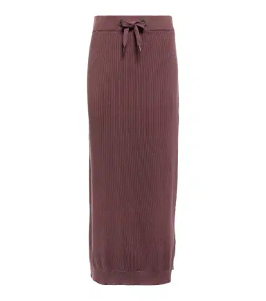 Brunello Cucinelli Ribbed-knit cotton midi skirt | Thumbnail 1