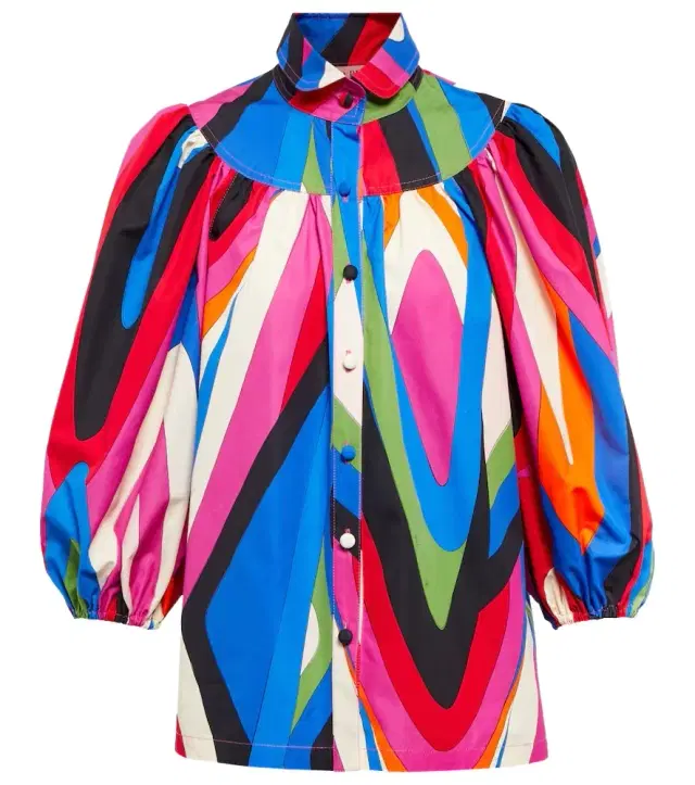 Pucci Printed cotton blouse