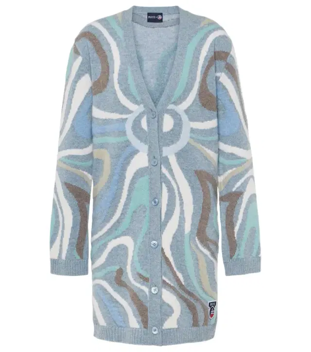 Pucci x Fusalp intarsia wool cardigan