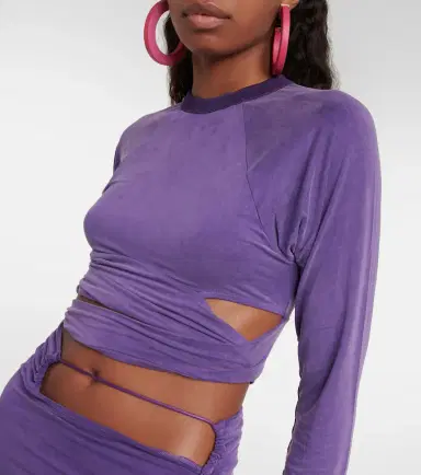 Jacquemus Le T-shirt Espelho cutout crop top | Thumbnail 4