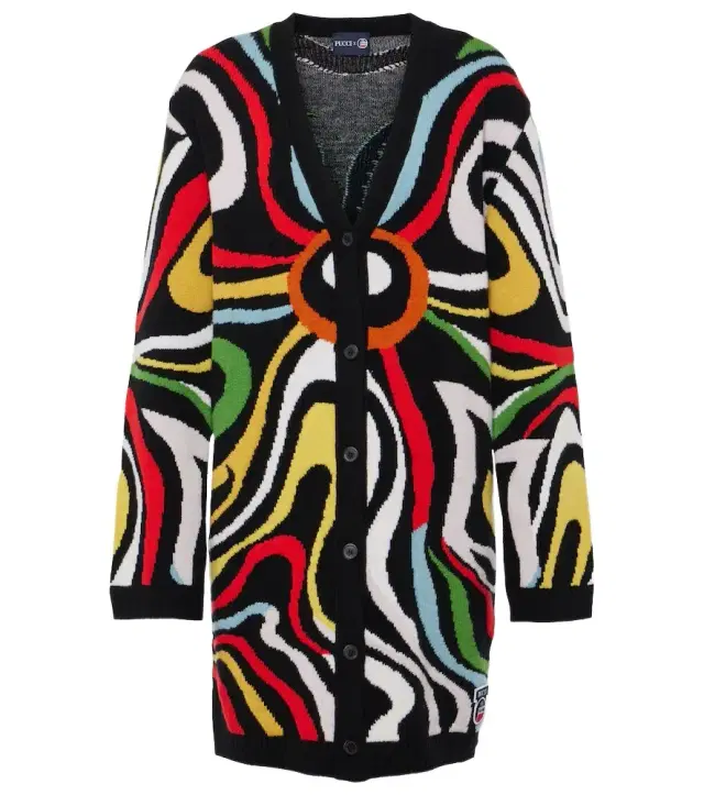 Pucci x Fusalp intarsia wool cardigan
