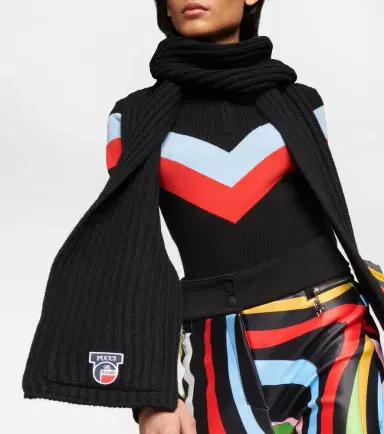 Pucci x Fusalp ribbed-knit wool scarf | Thumbnail 4