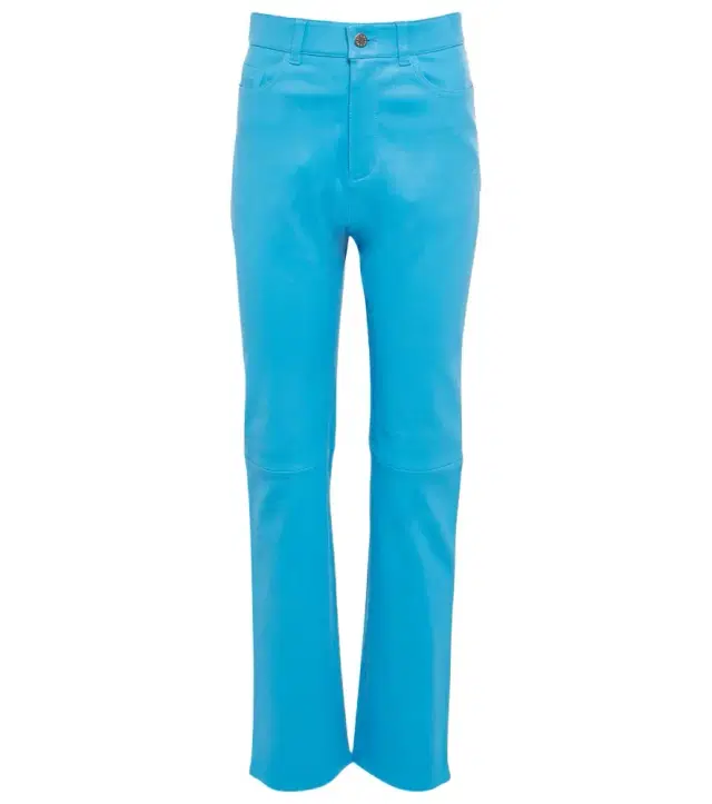 Stouls Terry high-rise straight leather pants