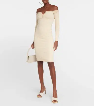 Jacquemus La Robe Pampero cotton-blend midi dress | Thumbnail 2