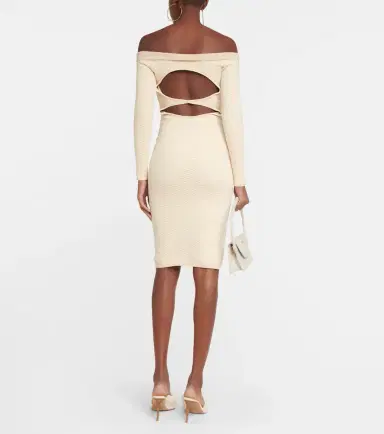 Jacquemus La Robe Pampero cotton-blend midi dress | Thumbnail 3