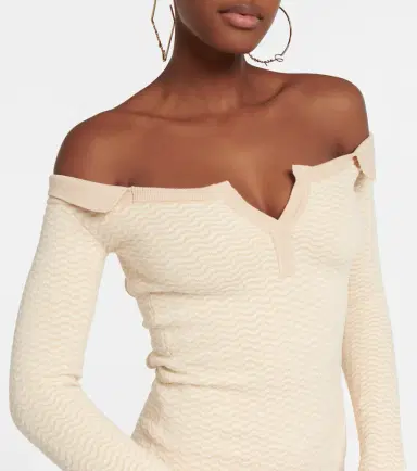 Jacquemus La Robe Pampero cotton-blend midi dress | Thumbnail 4