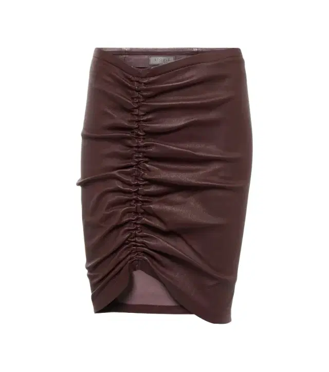 Stouls Mouna ruched leather miniskirt