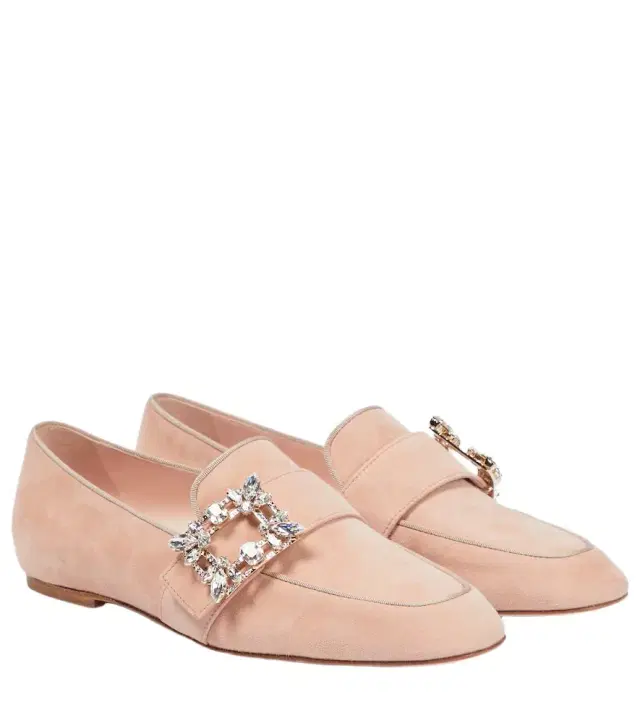 Roger Vivier Mini Broche suede loafers