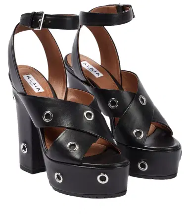 Alaïa Alaïa Eyelet-embellished leather sandals | Thumbnail 1 Alaïa Alaïa Eyelet-embellished leather sandals | Thumbnail 1