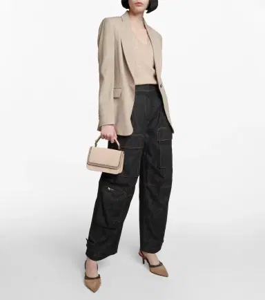 Brunello Cucinelli High-rise denim cargo pants | Thumbnail 5