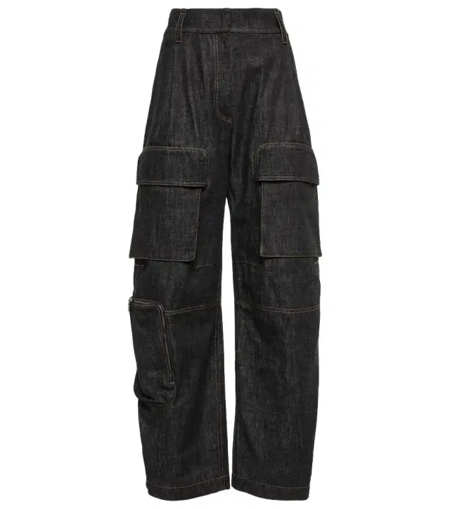 Brunello Cucinelli High-rise denim cargo pants