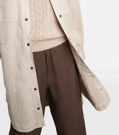 Brunello Cucinelli Cotton and linen overshirt | Thumbnail 7