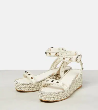 Valentino Garavani Rockstud leather wedge espadrilles | Thumbnail 2 Valentino Garavani Rockstud leather wedge espadrilles | Thumbnail 2