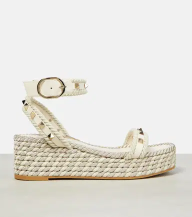 Valentino Garavani Rockstud leather wedge espadrilles | Thumbnail 3 Valentino Garavani Rockstud leather wedge espadrilles | Thumbnail 3