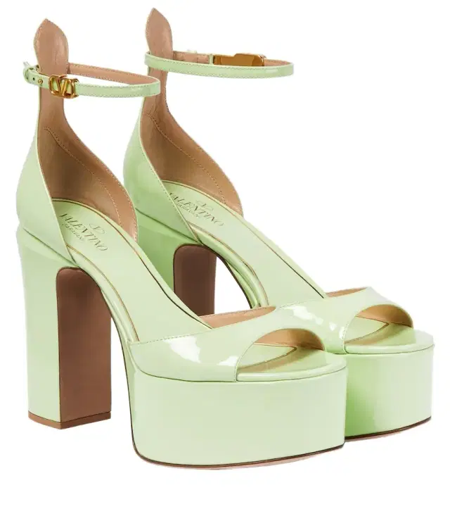 Valentino Garavani VLogo patent leather platform sandals
