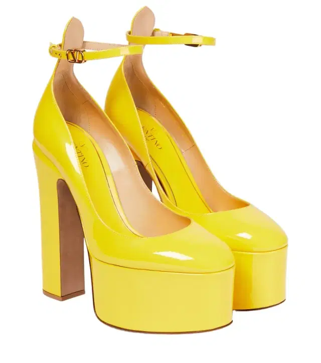 Valentino Garavani Tan-Go 155 patent leather platform pumps