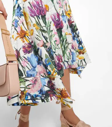 Stella McCartney Floral satin midi dress | Thumbnail 2