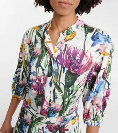 Stella McCartney Floral satin midi dress | Thumbnail 3