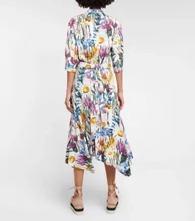 Stella McCartney Floral satin midi dress | Thumbnail 4