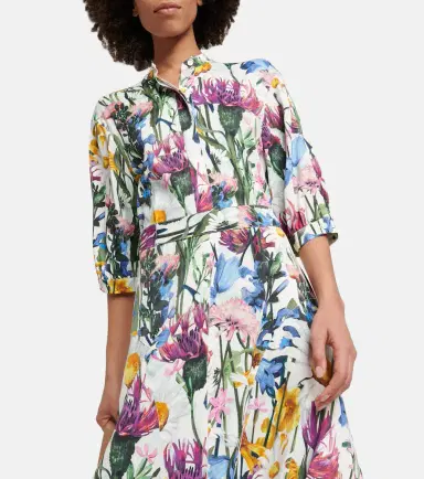 Stella McCartney Floral satin midi dress | Thumbnail 5