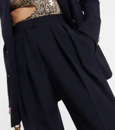 Stella McCartney Pleated high-rise tapered pants | Thumbnail 4 Stella McCartney Pleated high-rise tapered pants | Thumbnail 4