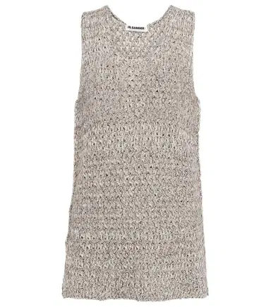 Jil Sander Knitted cotton-blend top | Thumbnail 1