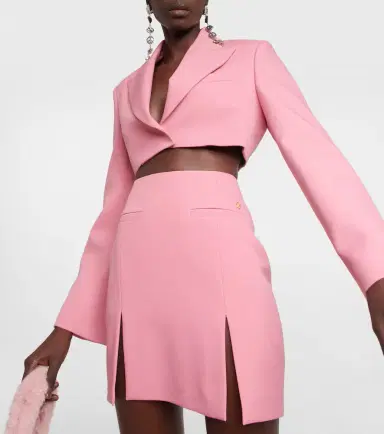 BLUMARINE Cropped crêpe blazer | Thumbnail 3