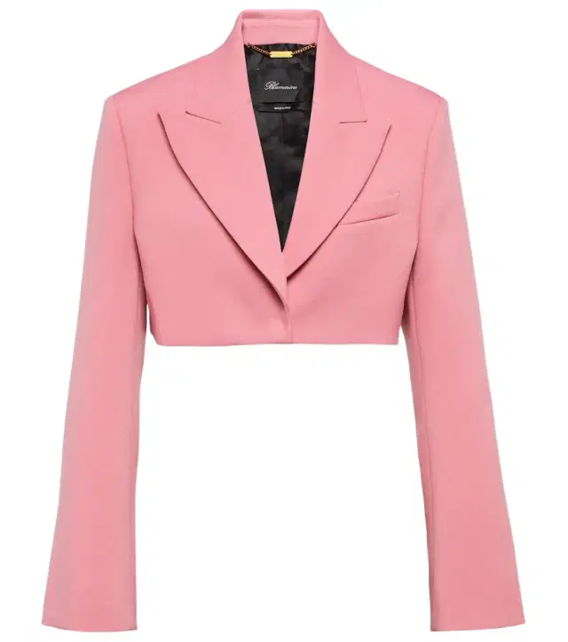 Blumarine Cropped crêpe blazer