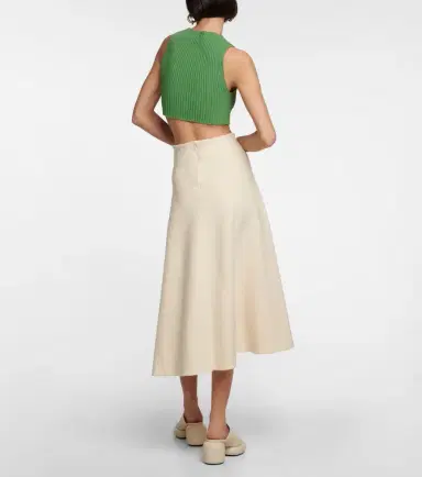 Jil Sander Ribbed-knit cotton crop top | Thumbnail 2