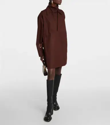 Jil Sander Layered cotton minidress | Thumbnail 3