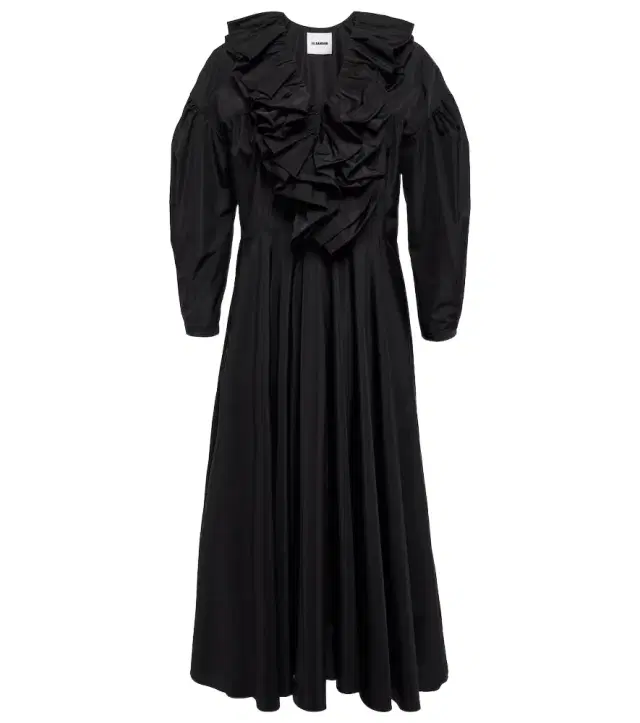 Jil Sander Ruffle-trimmed midi dress